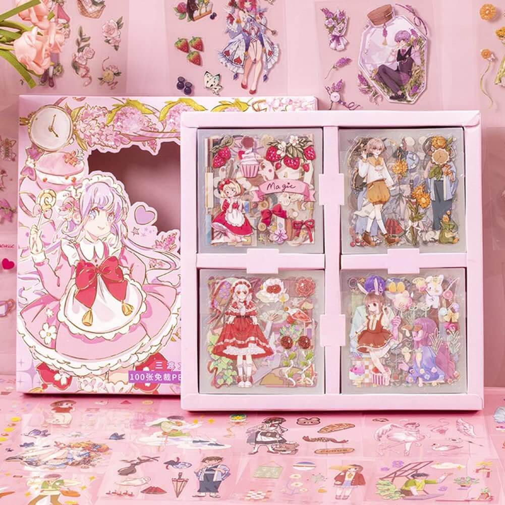 100pcs Cartoon Scrapbooking Stickers Gift Box Set (2006) - Fun and Colorful Stickers for Crafting 100pcs Cartoon Stickers Gift Box Set (2006) - Cute Scrapbooking Stickers for DIY Projects 100pcs Cartoon Scrapbooking Stickers Set (2006) - Kawaii Stickers