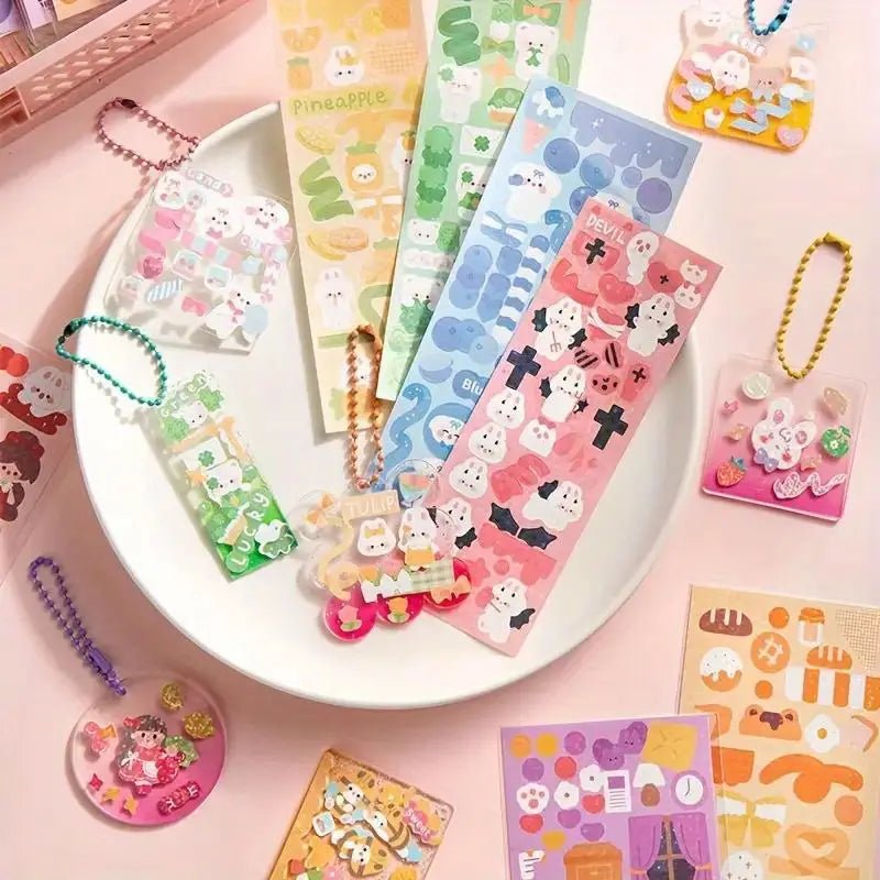100pcs Cute Laser Stickers (2004) - Glittery and Cute Stickers for Home Crafts and School Supplies 2004 Cute Laser Stickers - Sparkly and Fun Stickers for Scrapbooking and Paper Crafts 100pcs Cute Laser Stickers (2004) - Colorful Laser Stickers for Part