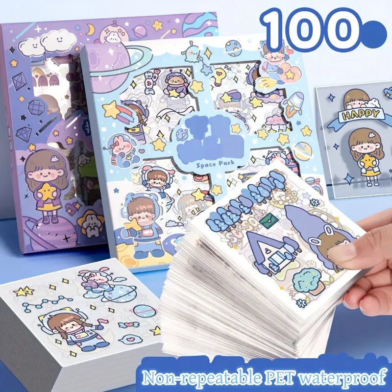 100pcs Guka Sticker Dream-Girl Set (2002) - Kawaii Stickers Featuring Dreamy Girl Characters for Scrapbooking