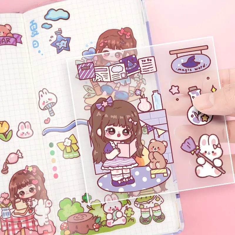 100pcs Guka Sticker Dream-Girl Set (2002) - Dreamy Girl-Themed Stickers for Personalized Projects