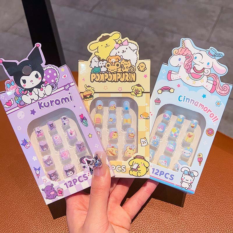 Sanrio Nail Kit for Kids (9008) - Easy DIY Nail Art with 12 Sanrio Press-On Nails Cute Sanrio Kids Nail Kit (9008) - 12 Press-On Nails for Stylish Little Girls