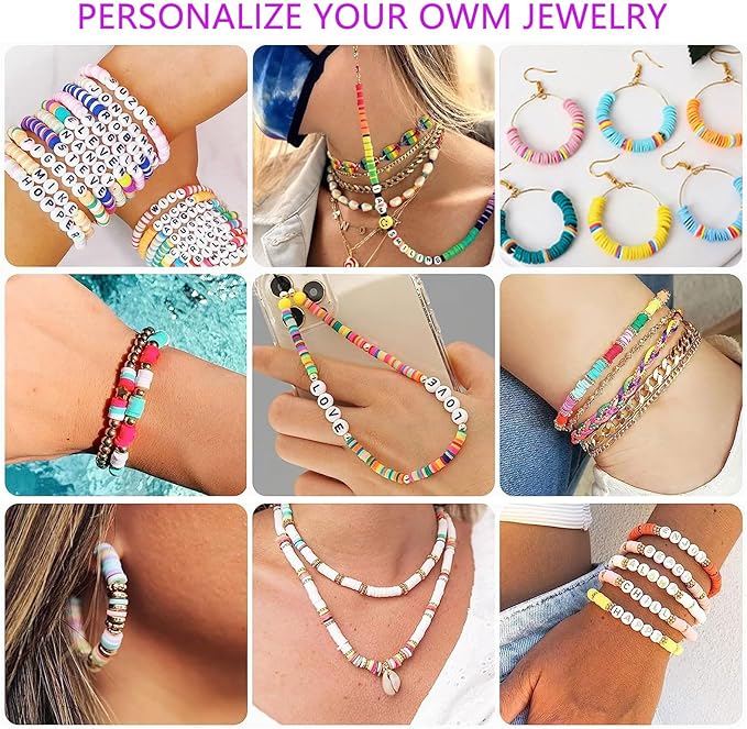 132pcs Color Clay Bead Bracelet Making Set (5001) - Vibrant Clay Beads for Crafting Personalized Jewelry 132pcs Color Clay Bead Bracelet Making Set (5001) - Jewelry Making Kit for Creating Custom Bracelets and Necklaces
