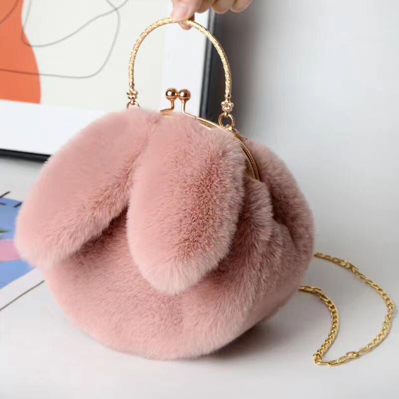 Cozy rabbit ear small handbag for school and outings