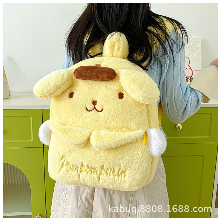 Kawaii Sanrio cartoon backpack featuring Kuromi and Hello Kitty