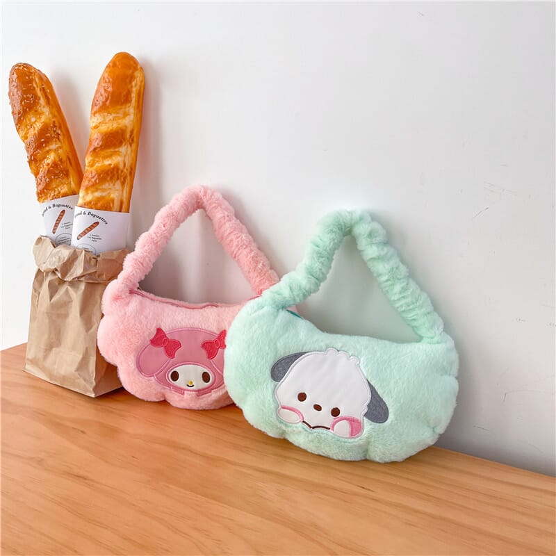 Cinnamoroll plush handbag from Sanrio, soft and cuddly kids’ handbag