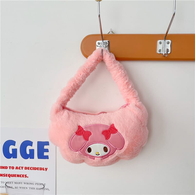 Sanrio plush handbag with Cinnamoroll character, perfect for children’s fashion Sanrio Cinnamoroll plush handbag, adorable and soft handbag for young girls