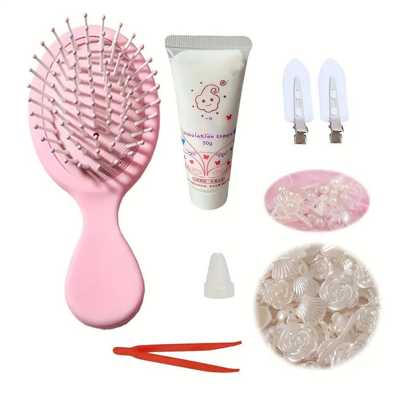 17pcs Cream Glue Comb & Hairpin (1007) - Affordable Hair Styling Set for At-Home Use
