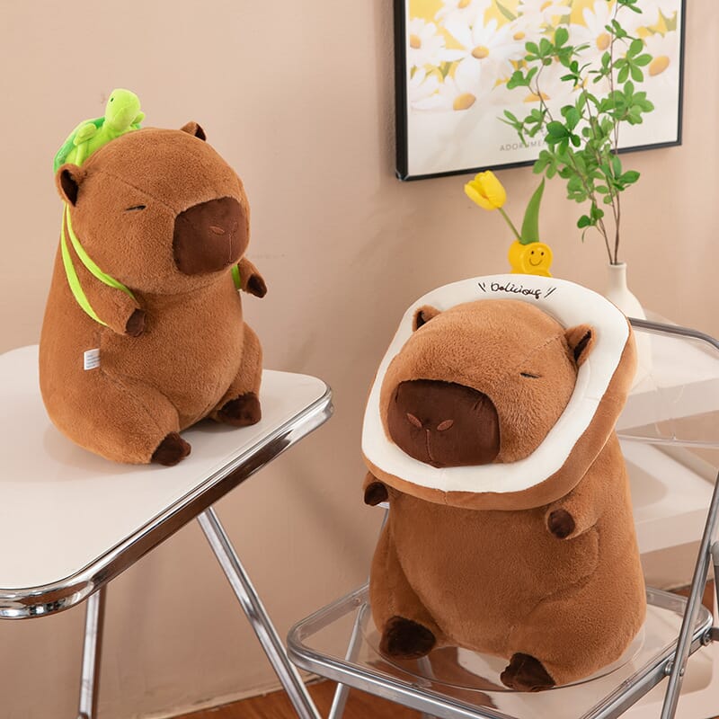 Soft capybara stuffed animal, cute plush toy for children’s play and decor
