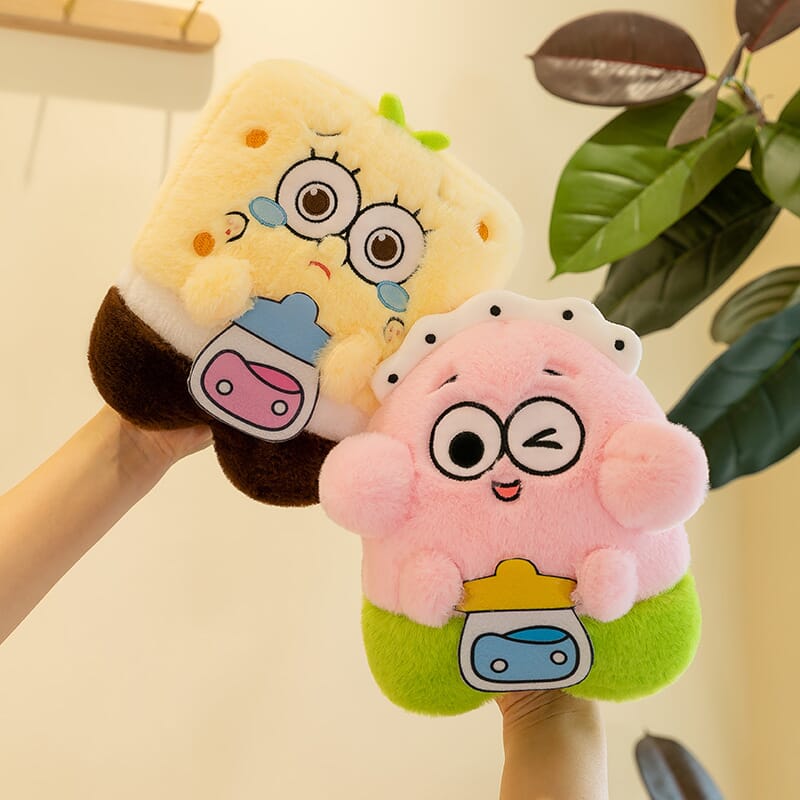 Funny SpongeBob Patrick plush doll, cute baby bottle toy for toddlers SpongeBob Patrick plush toy with baby bottle, perfect gift for kids