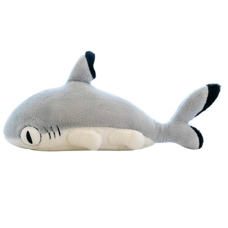 Huggable shark plush toy, cute and funny stuffed animal for toddlers Funny shark cartoon plush, cuddly toy for playroom and nap time