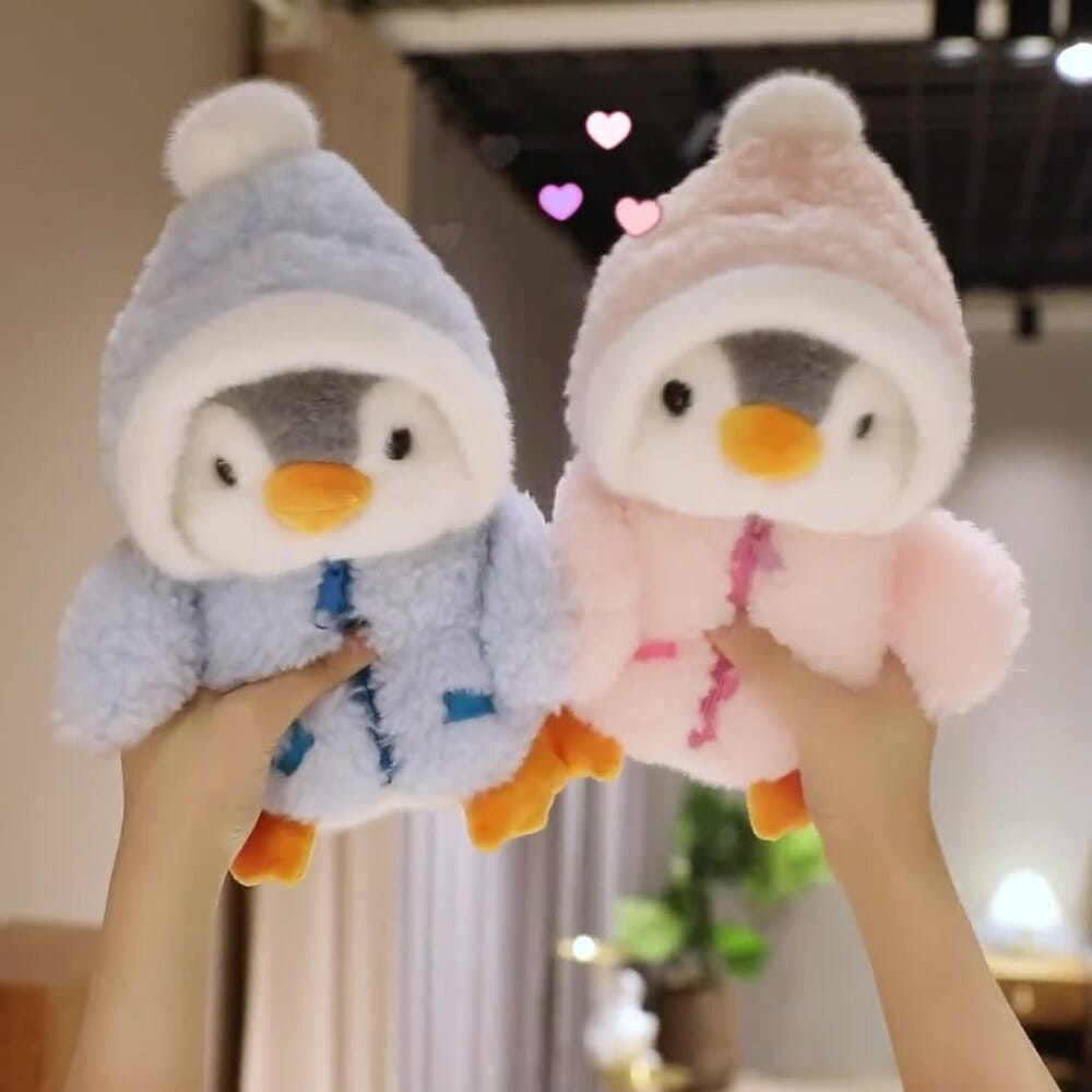 Penguin plush doll with clothes, perfect for creative play Interactive dressing-up penguin plush toy, great for role play
