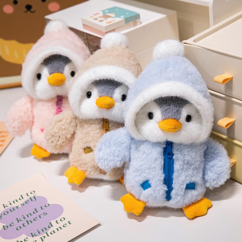 Dressing-up penguin plush toy, cute stuffed animal for kids Adorable penguin plush toy with outfits, perfect gift for children