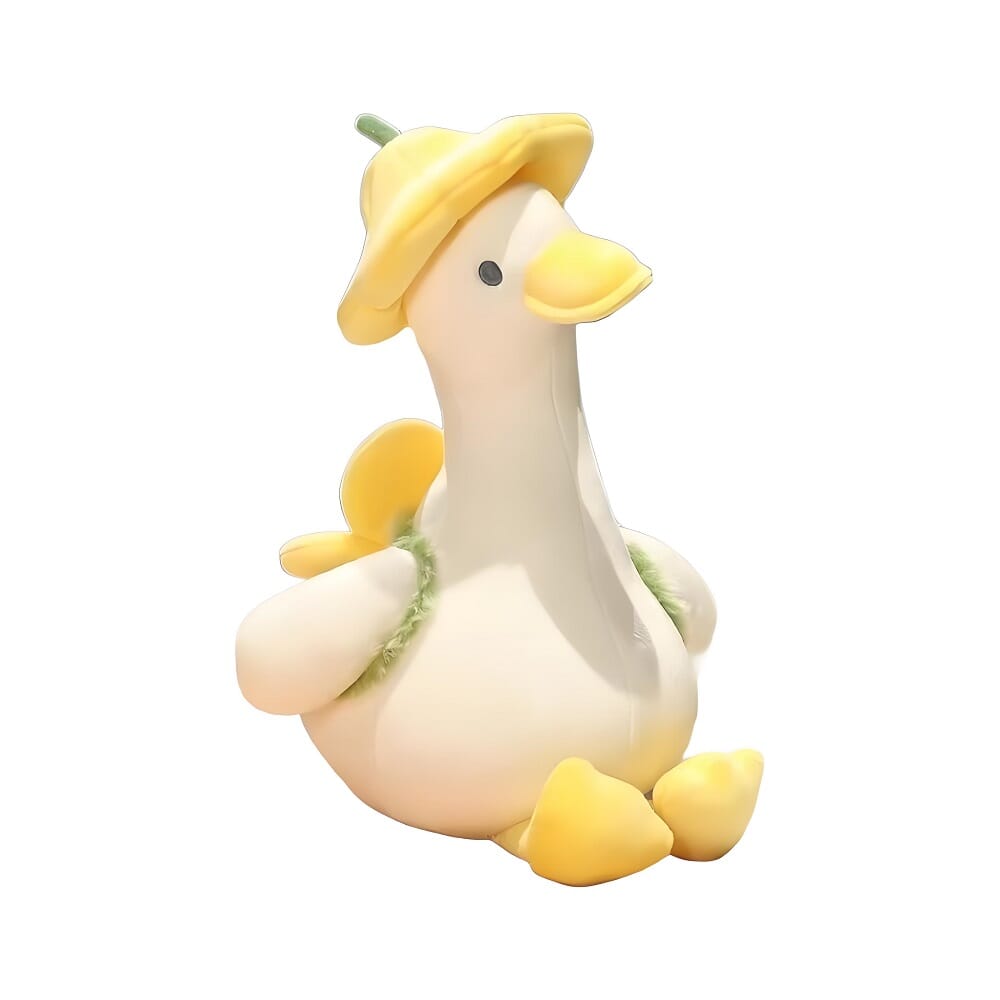 Little flower duck plushie, colorful and soft stuffed toy Floral duck plush toy, perfect gift for nature lovers and kids Cute little flower duck plush, cozy and colorful stuffed animal