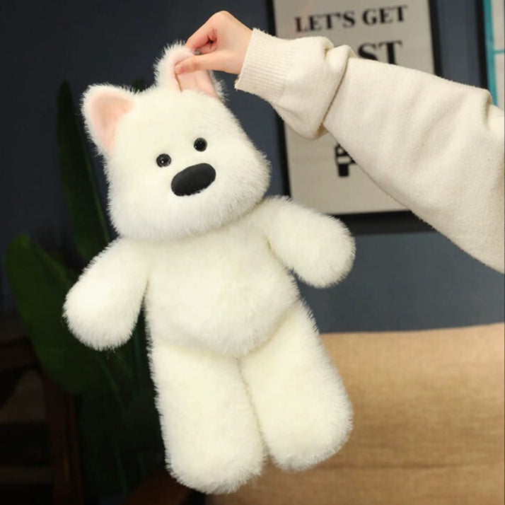 Healing Forest running Westie dog plush toy, soft stuffed animal Cute Westie dog plush toy, cuddly stuffed animal by Healing Forest