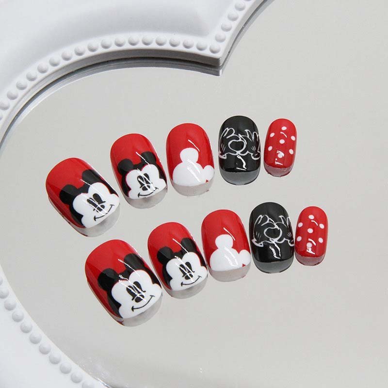 20 Pcs Cartoon Nail Art for Kids (9006) - Press-On Nails with Cartoon Characters for Easy Application