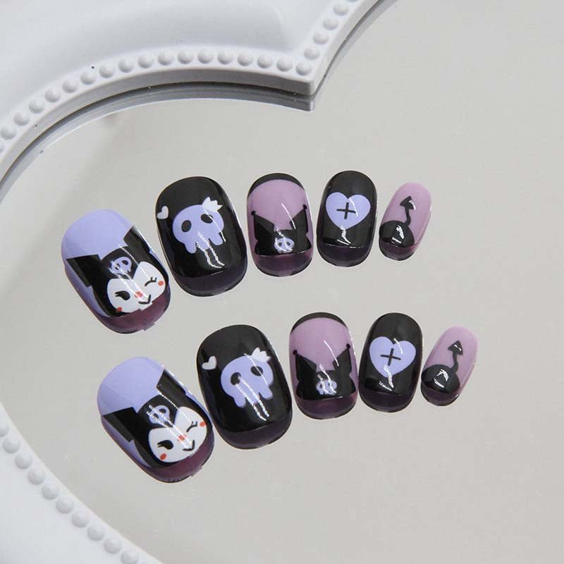 Cartoon Press-On Nails for Kids (9006) - 20 Colorful Designs Perfect for Little Hands
