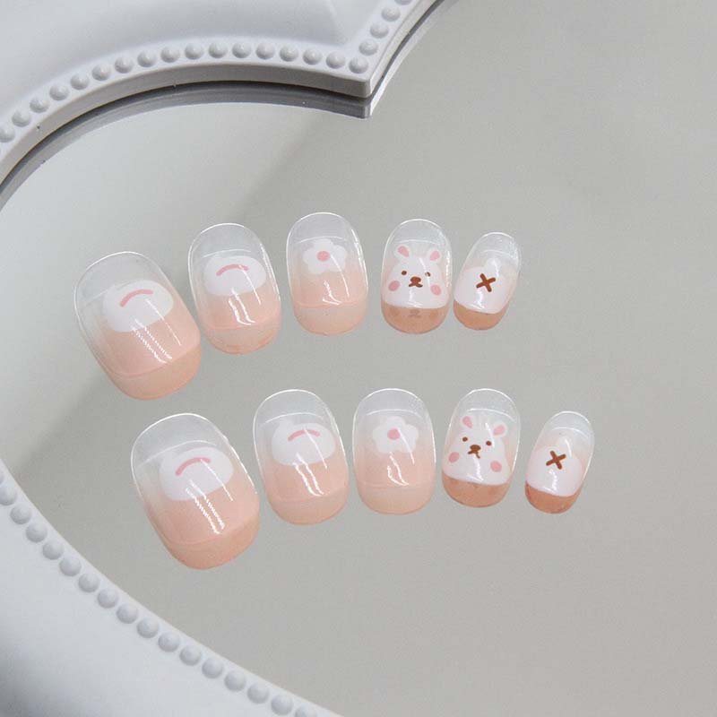 20 Styles Cartoon Handmade Press-On Nails for Kids (9006) - Fun Nail Art with Cute and Whimsical Designs