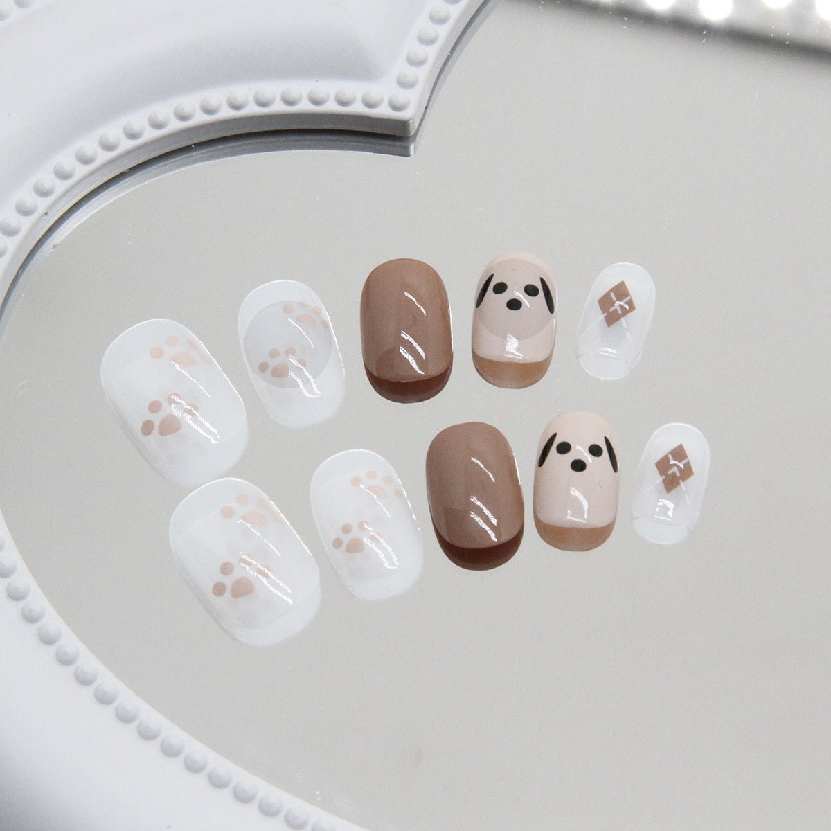 Cartoon Character Press-On Nails for Kids (9006) - 20 Pcs of Cute and Colorful Nail Stickers