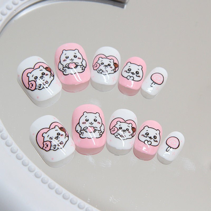 20 Pcs Cartoon Press-On Nails for Kids (9006) - Cute, Colorful Designs for Little Fashionistas