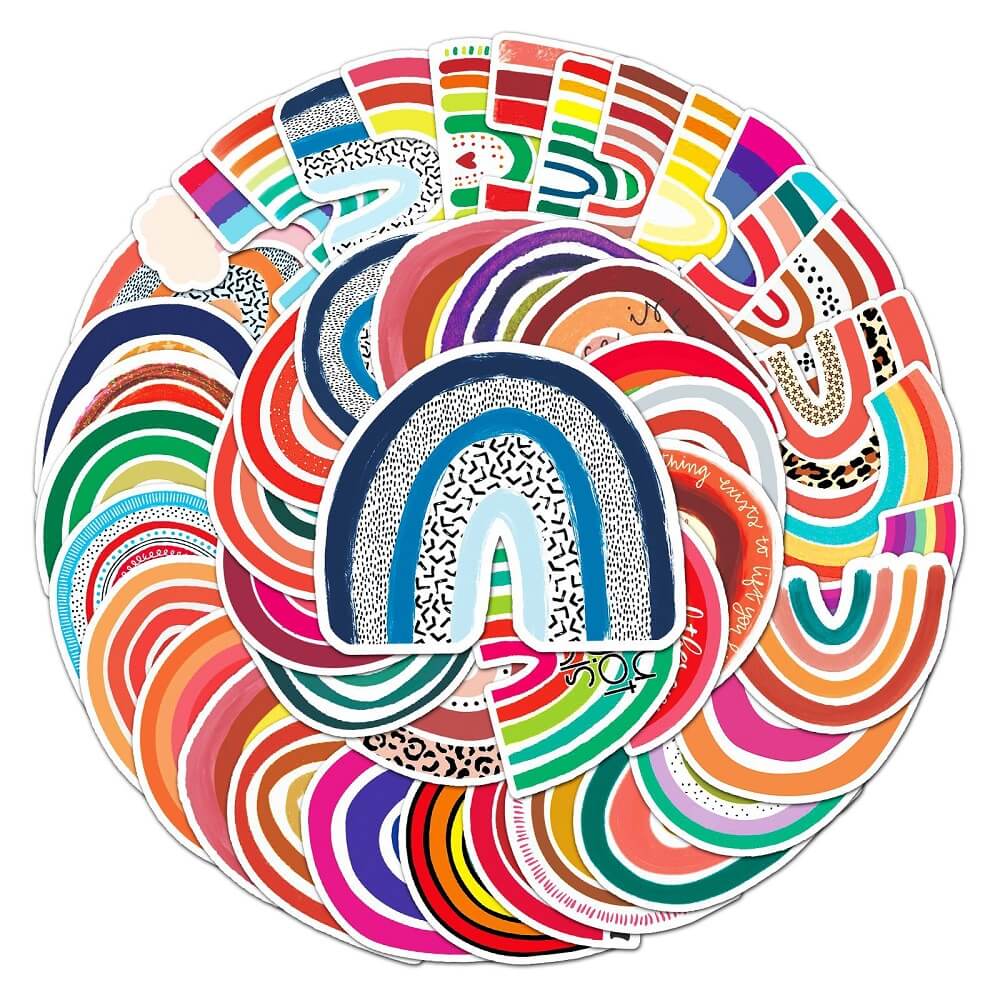 Rainbow Bridge -263 Stickers – 50pcs Beautiful Rainbow Stickers for Customizing Phones 50pcs Rainbow Bridge Stickers – Bright and Playful Rainbow Stickers for Kids Activities Rainbow Bridge -263 Stickers – 50pcs Colorful Rainbow Stickers for Travel Diar