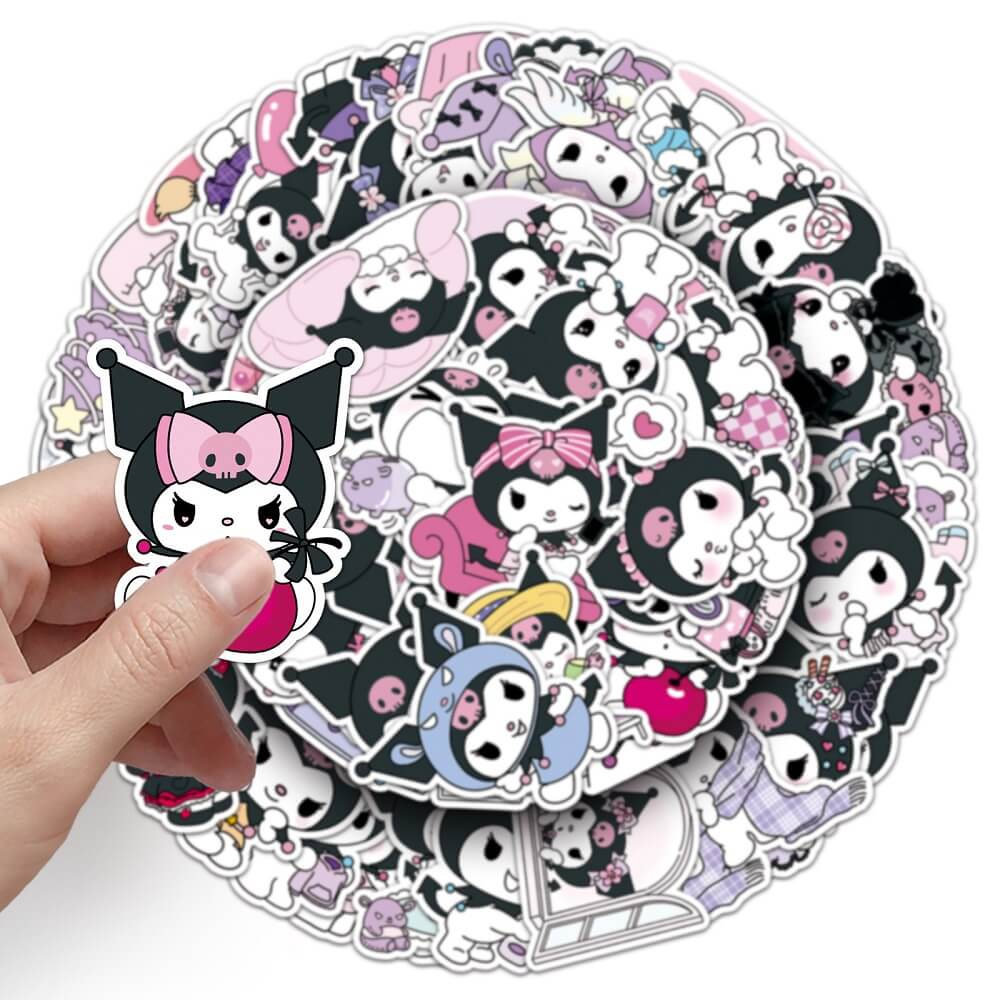 50pcs Sanrio Kuromi B-1482 Stickers – Adorable Kuromi Stickers for Decorating Laptops Sanrio Kuromi B-1482 Stickers – 50pcs Kuromi Stickers for Personalizing School Supplies 50pcs Sanrio Kuromi B-1482 Stickers – Kuromi Stickers for Scrapbookers and Craf