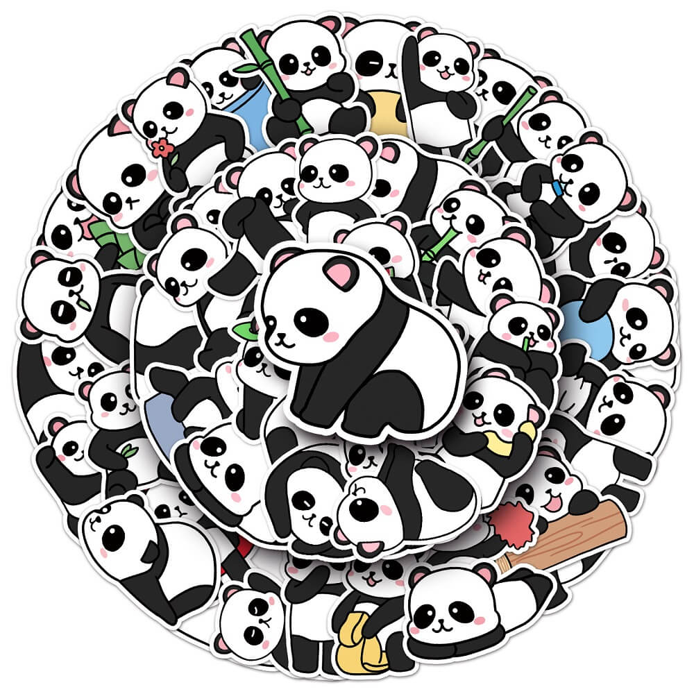 50pcs Panda Stickers – Adorable Panda Stickers for Crafting, Journaling, and Personalization Panda Stickers – 50pcs of Cute Panda Stickers for Scrapbooking and DIY Gifts 50pcs Panda Stickers – Panda Designs for Stationery, Scrapbooks, and Arts Projects