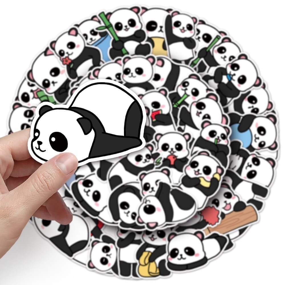 50pcs Panda Stickers – Fun Panda Stickers for Decorating Journals and Notebooks Panda-769 Stickers Set – Perfect for Scrapbooking, Crafting, and Stationery Decoration 50pcs Panda Stickers – Cute and Fun Panda Stickers for Arts and Crafts