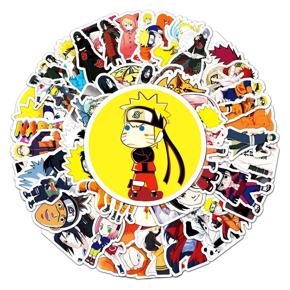 Naruto-46A stickers set, 62 pieces for Naruto fans Naruto-46A sticker collection, 62 Naruto-themed stickers 62-piece Naruto-46A sticker pack, vibrant and colorful designs