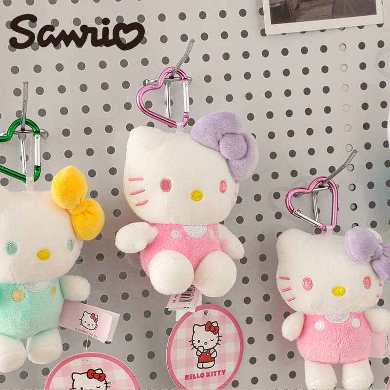 Sanrio Hello Kitty plush doll pendant, adorable keychain for bags Hello Kitty plush keychain from Sanrio, adorable pendant for school bags