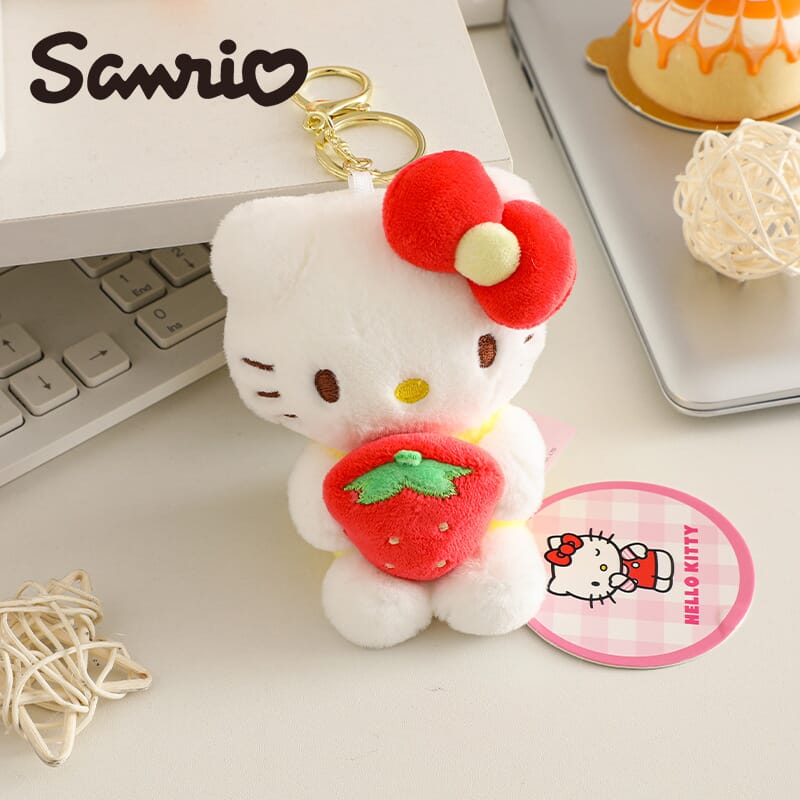 Cute Sanrio Hello Kitty plush doll, perfect backpack accessory and keychain