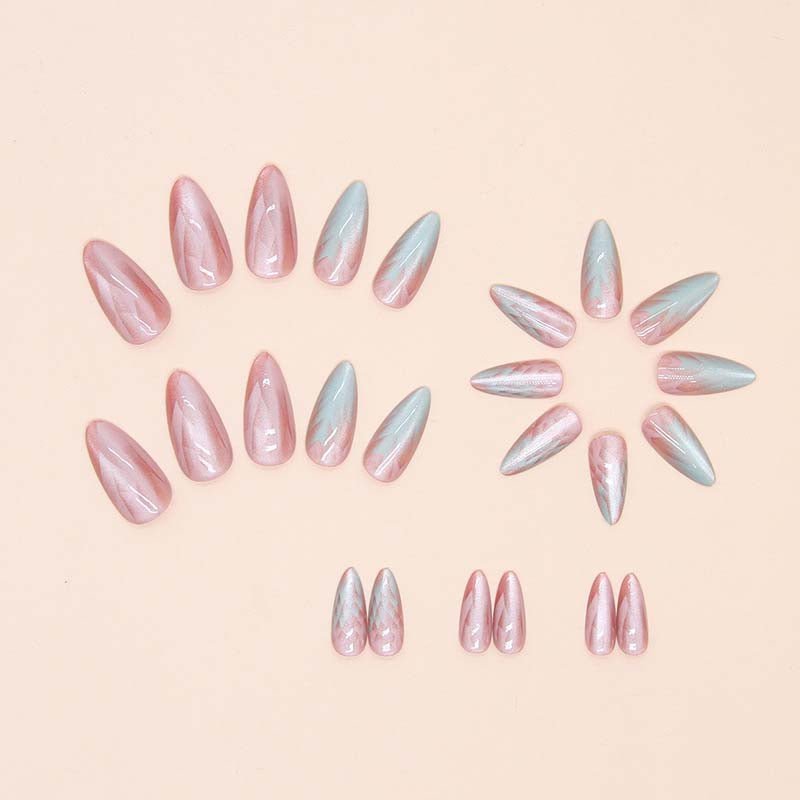 24pcs Gradient Cat Eye Nails (9007) - Bold and Mesmerizing Gradient Cat Eye Design for Perfect Nails Cat Eye Gradient Press-On Nails (9007) - 24 Pcs of Easy-to-Apply Press-On Nails with Stunning Effects