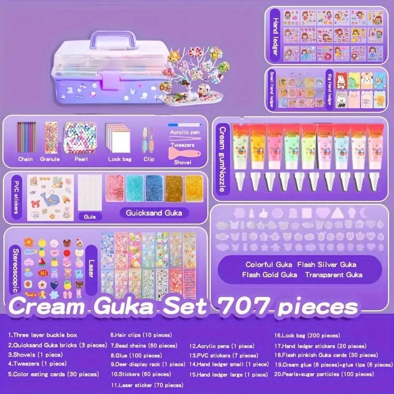 707pcs Gookka Guka Stickers Storage Box Set (1011) - Stickers for Decorating, Scrapbooking, and Personalizing Projects 707pcs Gookka Guka Stickers Storage Box Set (1011) - Versatile Sticker Collection with a Convenient Storage Case