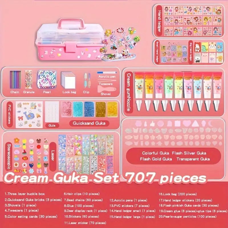 707pcs Gookka Guka Stickers Storage Box Set (1011) - Convenient Storage Box for Crafting Supplies and Stickers 707pcs Gookka Guka Stickers Storage Box Set (1011) - Vibrant and Colorful Sticker Set for All Your Crafting Needs