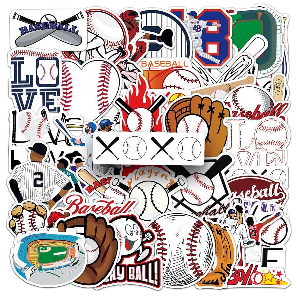 50pcs Baseball Stickers (2011) - Sports Stickers Featuring Baseball Graphics and Logos Baseball Stickers Pack 50pcs (2011) - A Fun Set of Stickers for Baseball Enthusiasts