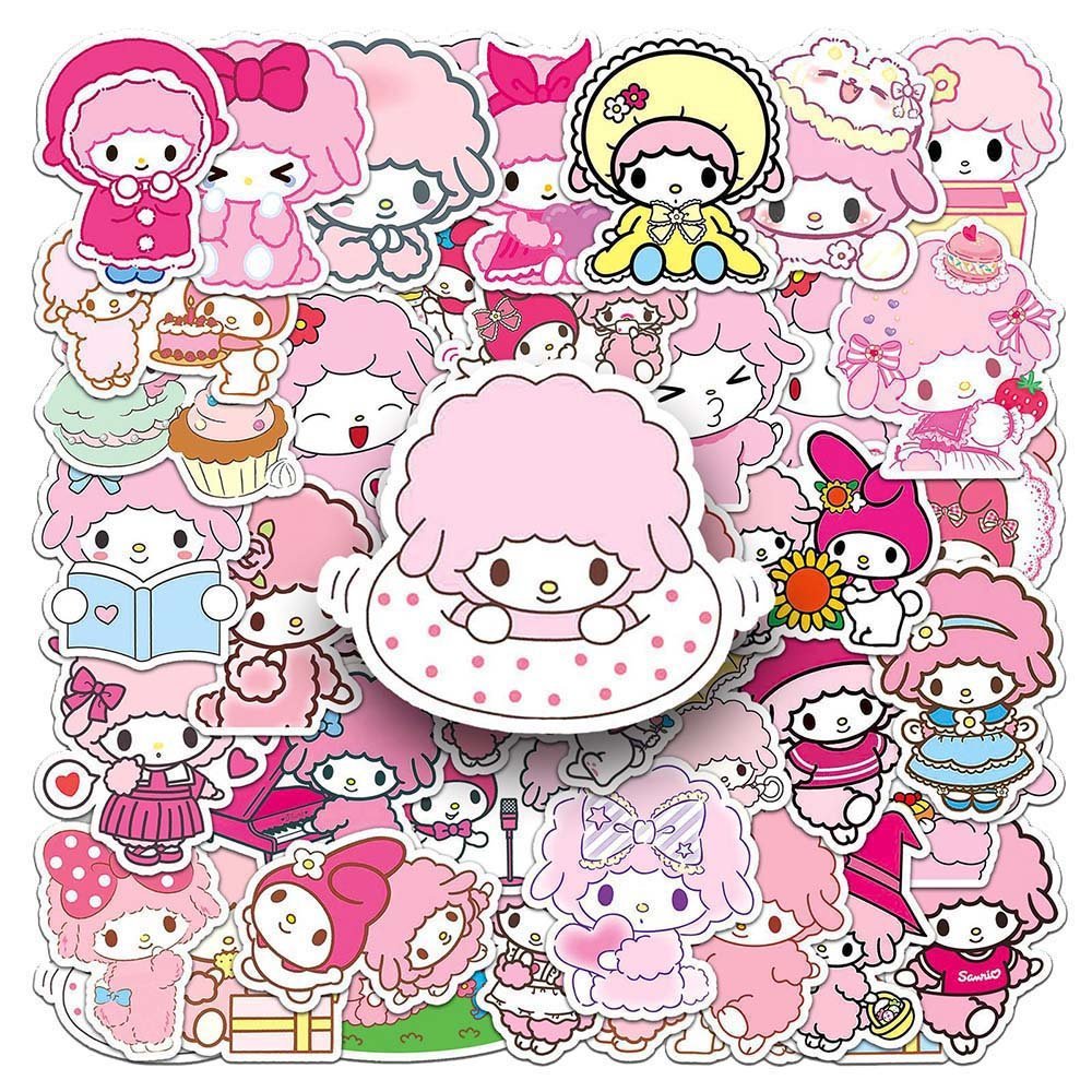 Sanrio Biainol 50pcs Stickers for Customizing Your School Bags, Water Bottles, and More 50pcs Sanrio Biainol Stickers - Perfect for DIY Projects, Personalizing, and Crafting
