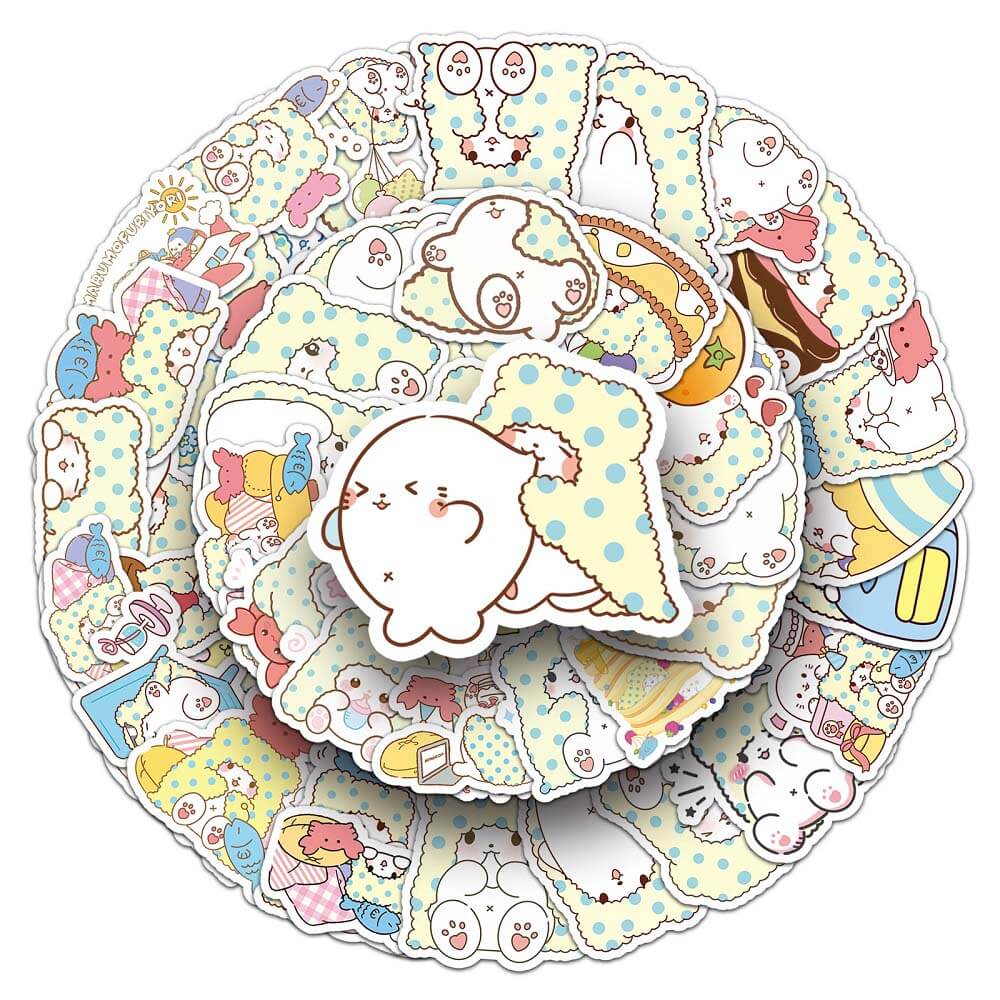 50pcs Cute Bear Stickers Featuring Blanket Mopp Designs Adorable Blanket Bear Mopp Stickers for Personalized Gifts Blanket Bear Mopp Stickers Set for Decorating Accessories and Gadgets