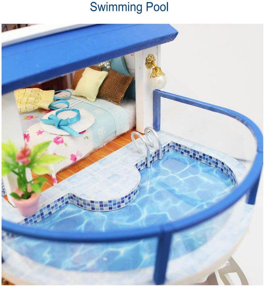 Blue Sea Legend DIY Kit (10014) - Build a Miniature Seaside Retreat for Your Collection DIY Miniature Blue Sea Legend Kit (10014) - Create a Seaside Dream House with Intricate Details