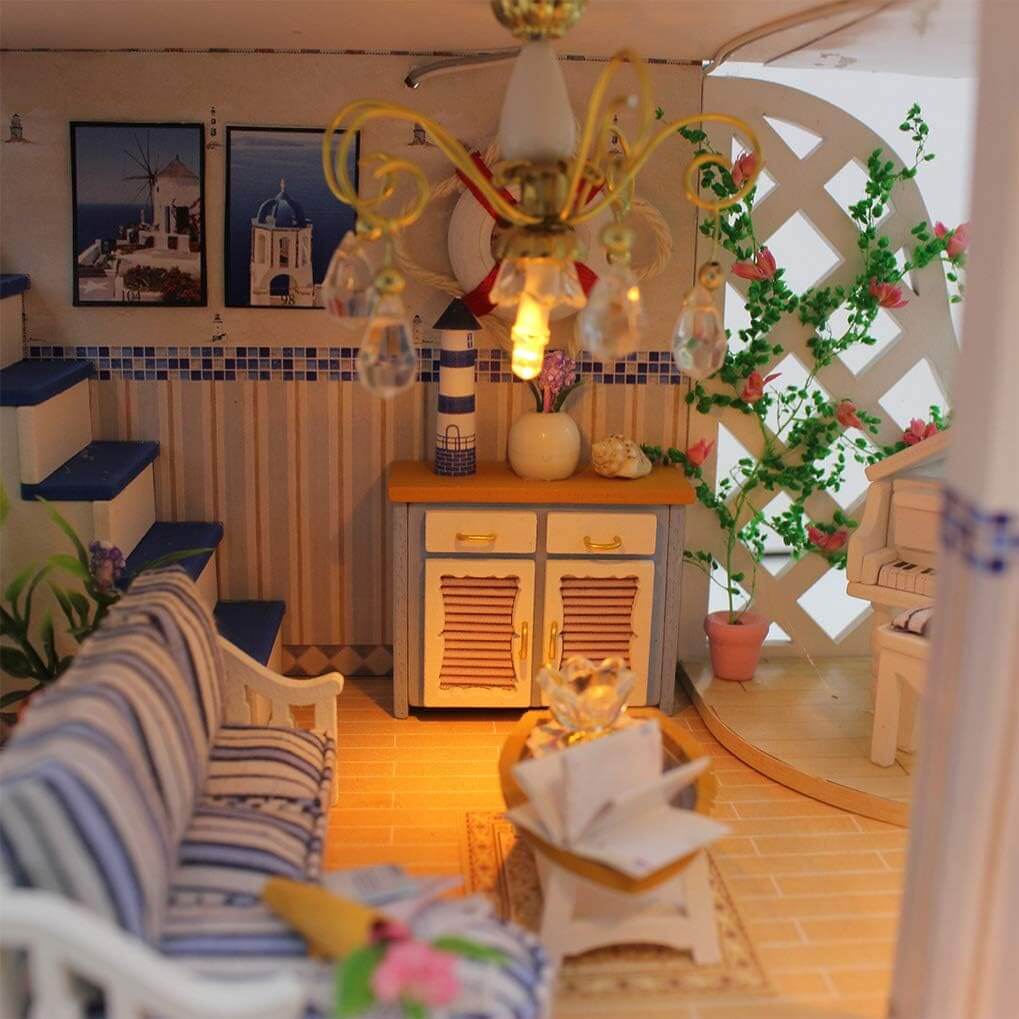 Blue Sea Legend DIY Miniature Dollhouse (10014) - Perfect for Ocean and Seaside Home Decor Blue Sea Legend DIY Kit (10014) - Build a Gorgeous Coastal Themed Dollhouse DIY Miniature Dollhouse Blue Sea Legend (10014) - A Beautiful Ocean-Inspired Crafting