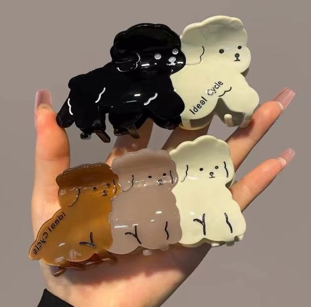 4006 Dog Hair Clip - Perfect Hair Accessory for Pet-Themed Outfits Cute Dog Hair Clip (4006) - Charming Hair Clip for Casual and Dressy Looks Dog Hair Clip (4006) - Cute Animal Design Hair Accessory for Girls and Teens