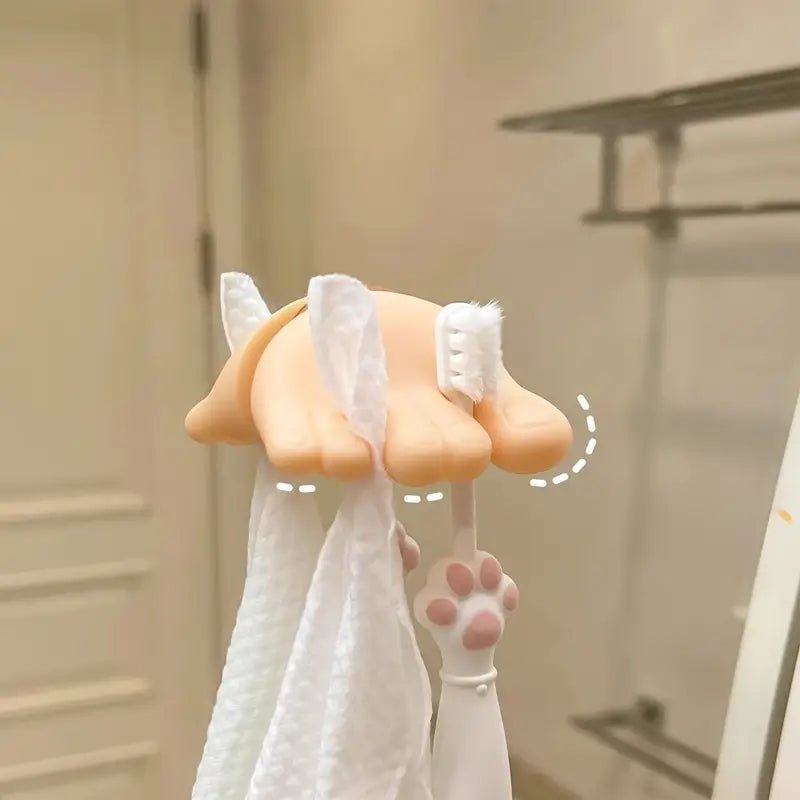 8003 Funny Foot Palm Toothbrush Holder - Perfect for Storing Toothbrushes in a Fun Way Funny Foot Palm Toothbrush Holder (8003) - Funny Palm Design Toothbrush Stand for Bathroom 8003 Funny Foot Palm Toothbrush Holder - Cute and Functional Toothbrush Sta