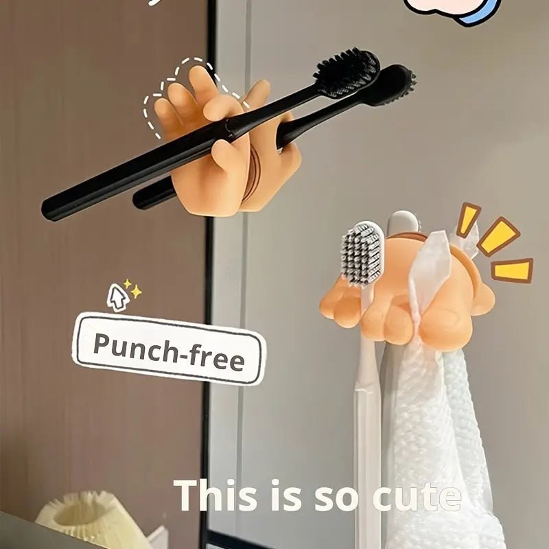 8003 Funny Foot Palm Toothbrush Holder - Playful Toothbrush Organizer for Bathroom Funny Foot Palm Toothbrush Holder (8003) - Cute and Fun Toothbrush Stand for Bathroom Shelves 8003 Funny Foot Palm Toothbrush Holder - Adorable Toothbrush Holder for Fami