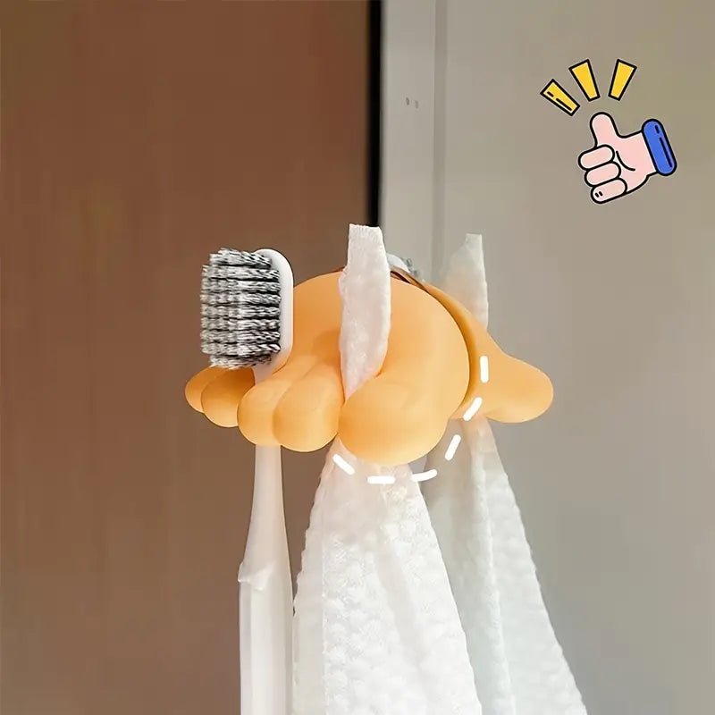 Funny Foot Palm Toothbrush Holder (8003) - Quirky Toothbrush Holder for Unique Bathroom Decor 8003 Funny Foot Palm Toothbrush Holder - Creative and Fun Bathroom Accessory for Toothbrushes