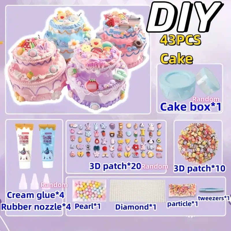 Ice Cream Cake Guka Set (1006) - Fun Ice Cream Cake Craft Set for Summer Crafts and DIY Ice Cream Cake Guka Set (1006) - Perfect Crafting Set for Creating Mini Ice Cream Cake Designs Ice Cream Cake Guka Set (1006) - Ice Cream Cake Craft Kit for Creating