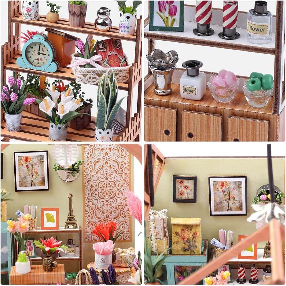 DIY Miniature Jenny Greenhouse Kit (10002) - Craft Your Own Cozy Greenhouse Filled with Plants Jenny Greenhouse DIY Dollhouse Kit (10002) - Design a Beautiful Miniature Greenhouse with a Garden Feel DIY Jenny Greenhouse Miniature Kit (10002) - Create a