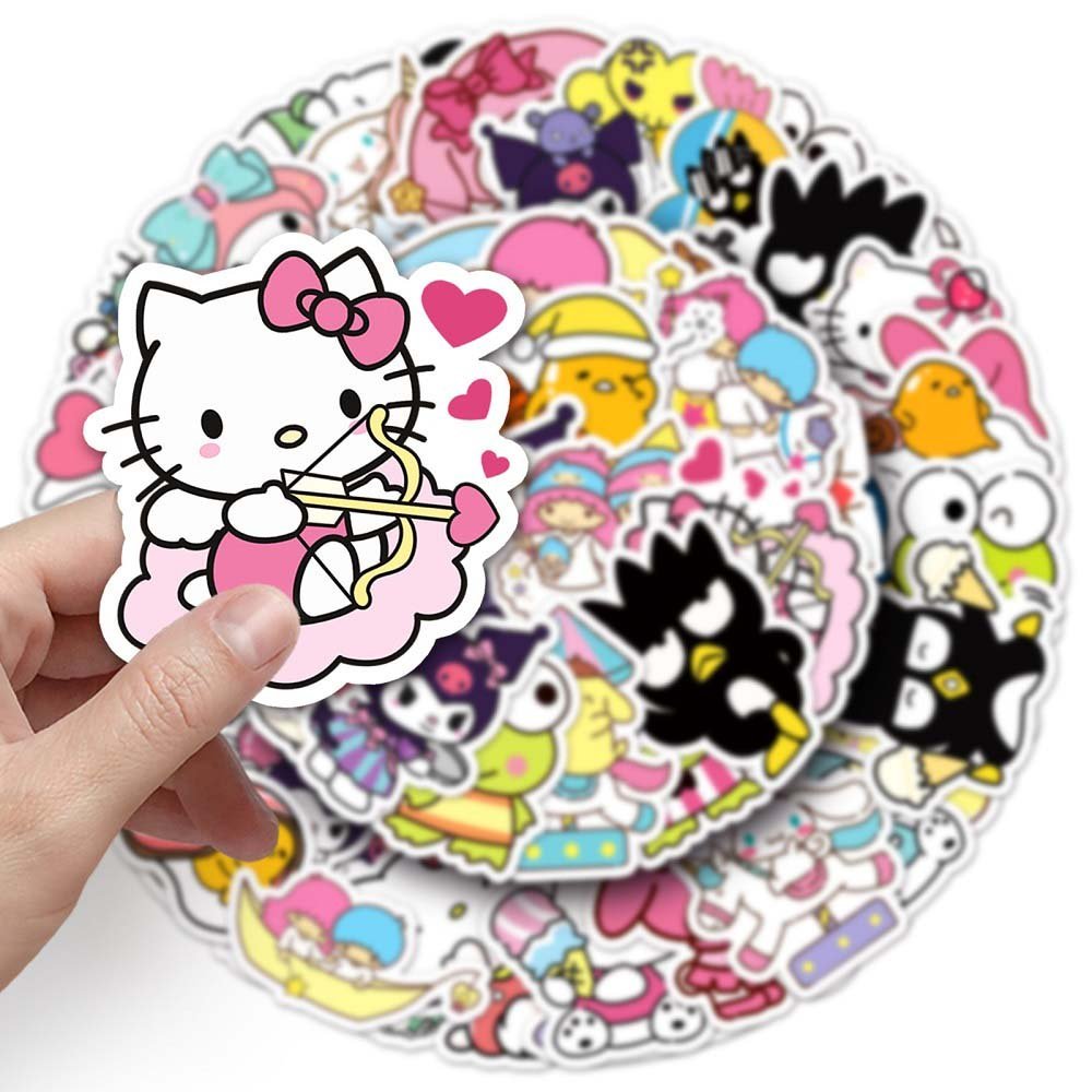 Sanrio Characters Stickers 50pcs (2010) - A Mix of Popular Sanrio Characters 50pcs Sanrio Mix Stickers (2010) - Cute Stickers with Iconic Sanrio Designs and Characters Sanrio Mix Sticker Set 50pcs (2010) - Colorful Sanrio Stickers for Fans and Collector