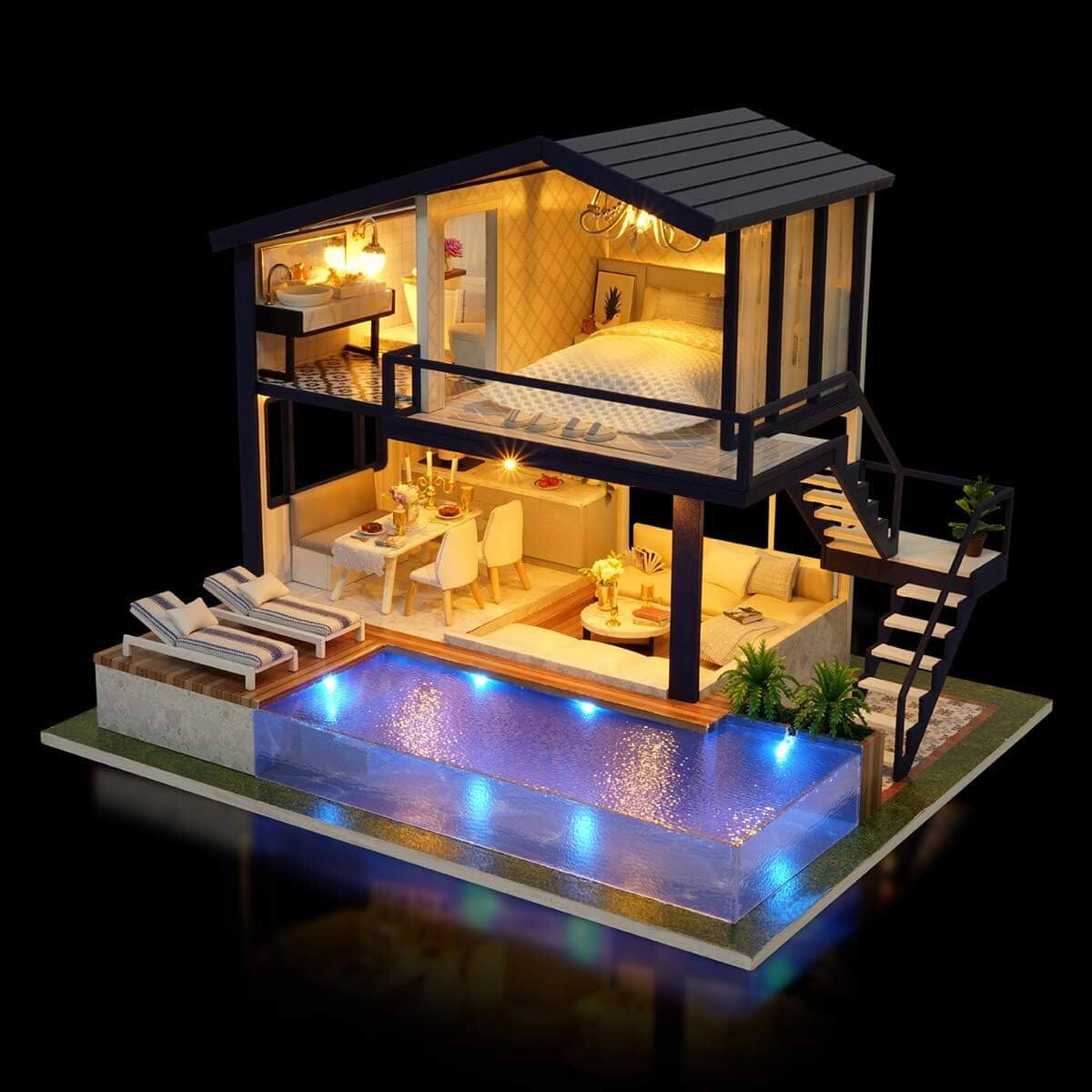 Time Apartment DIY Miniature Dollhouse (10015) - Create a Timeless Vintage Apartment with Detailed Interiors  DIY Time Apartment Kit (10015) - Build a Stylish, Cozy, and Detailed Retro Apartment  Time Apartment DIY Dollhouse Kit (10015) - Perfect for Vint
