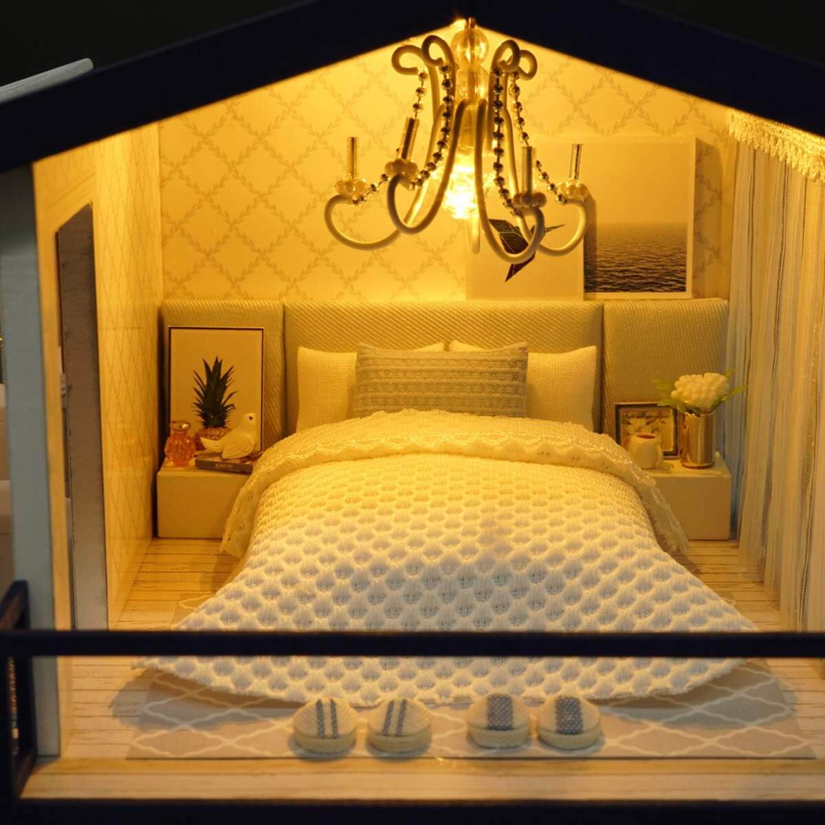 Time Apartment DIY Dollhouse Kit (10015) - Vintage Apartment Design for Miniature Collectors  DIY Time Apartment Miniature Kit (10015) - Build a Cozy, Stylish Retro Living Space  Time Apartment DIY Miniature Dollhouse Kit (10015) - Create a Nostalgic Apar