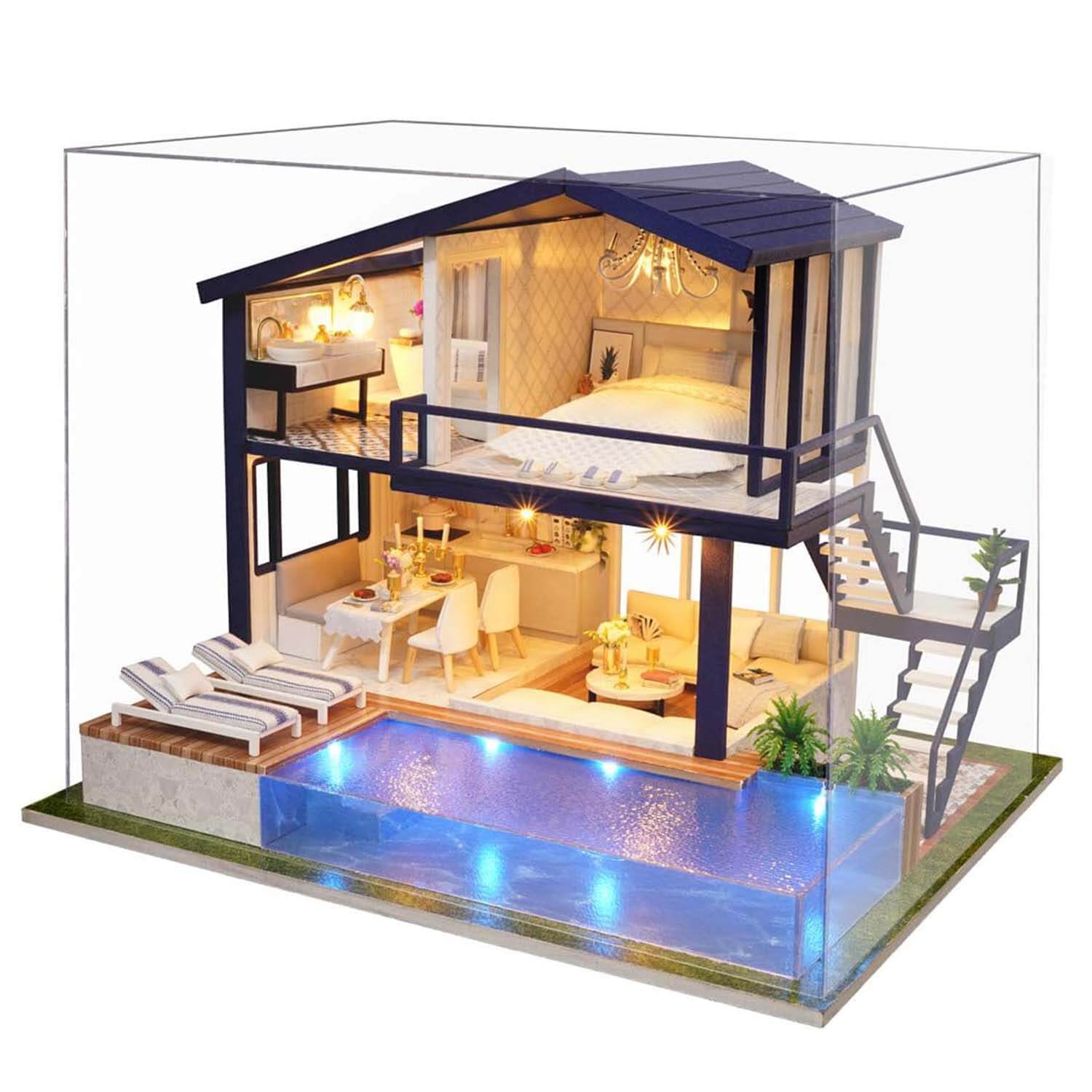Time Apartment DIY Miniature Dollhouse Kit (10015) - Build a Charming Vintage Apartment  DIY Miniature Dollhouse Kit Time Apartment (10015) - Create Your Own Stylish Time-Themed Home  Time Apartment DIY Miniature Kit (10015) - Craft a Cozy, Vintage Apartm