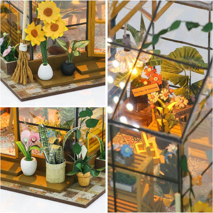 Sunshine Flower House DIY Miniature Dollhouse Kit(10006)