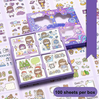 100pcs Guka Sticker Dream - Girl Set - Gookka